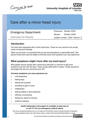 Should You Go to the Emergency Room After a Mild Head Injury?, University  Hospitals